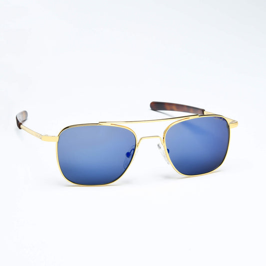 Aviator - Bleu arctique | Or jaune 23 carats