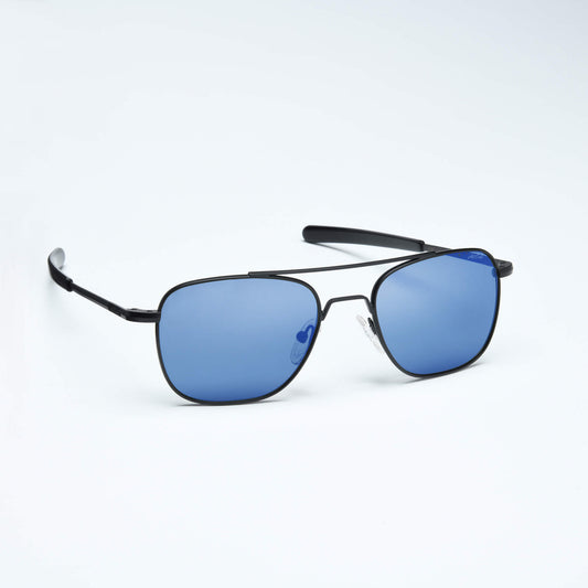 Aviator - Acier bleu | Noir mat