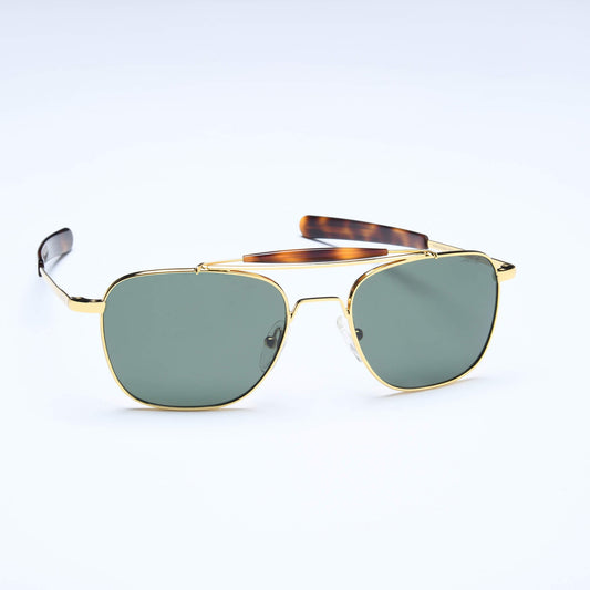 Aviator-B - Verde americano | Oro amarillo de 23 quilates