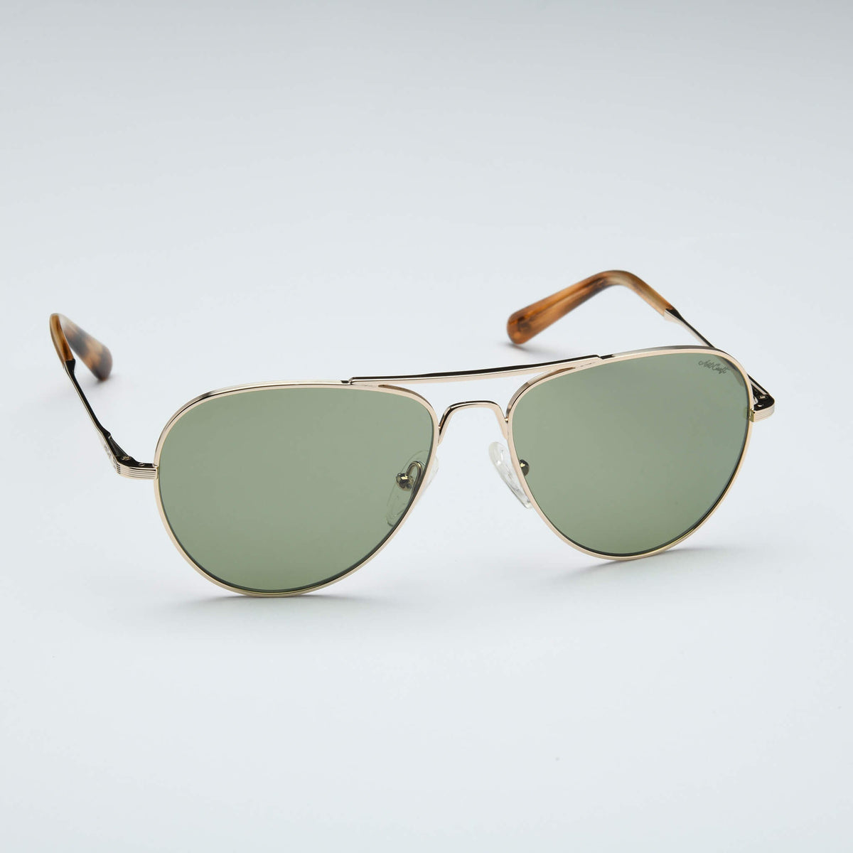 Lanidor Aviator Sunglasses with Green Rim Lindberg® Sun Titanium™ 8209 Aviator Sunglasses - EuroOptica main image 3