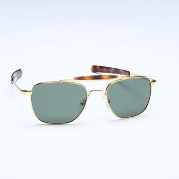 Aviator-B - American Green | 23K Yellow Gold