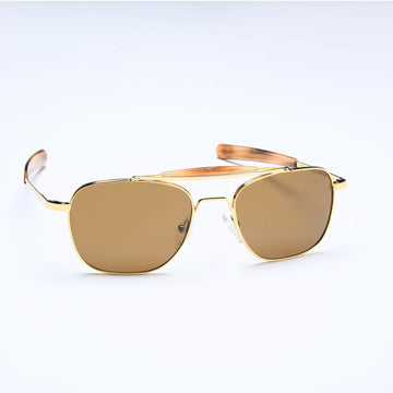 Aviator-B - Desert Sand | 23K Yellow Gold