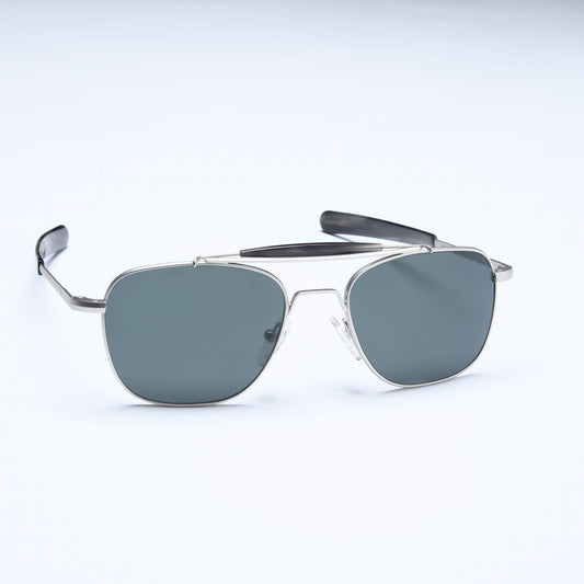 Aviator-B - Admiral Grey | Matte Chrome