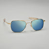 Aviator - Blue Mirror | 23K Yellow Gold