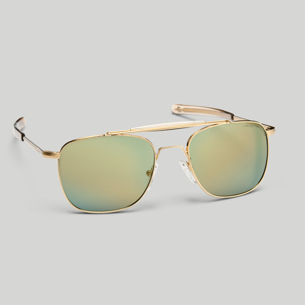 Aviator-B - AERO Gold | 23K Satin Yellow Gold – Art-Craft Optical