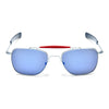 Aviator-B - Artic Blue | Stripes Matte Chrome