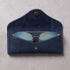 Art-Craft Optical Aviator (55) 23k Yellow Gold & AERO Blue Lenses & Korchmar Leather Case